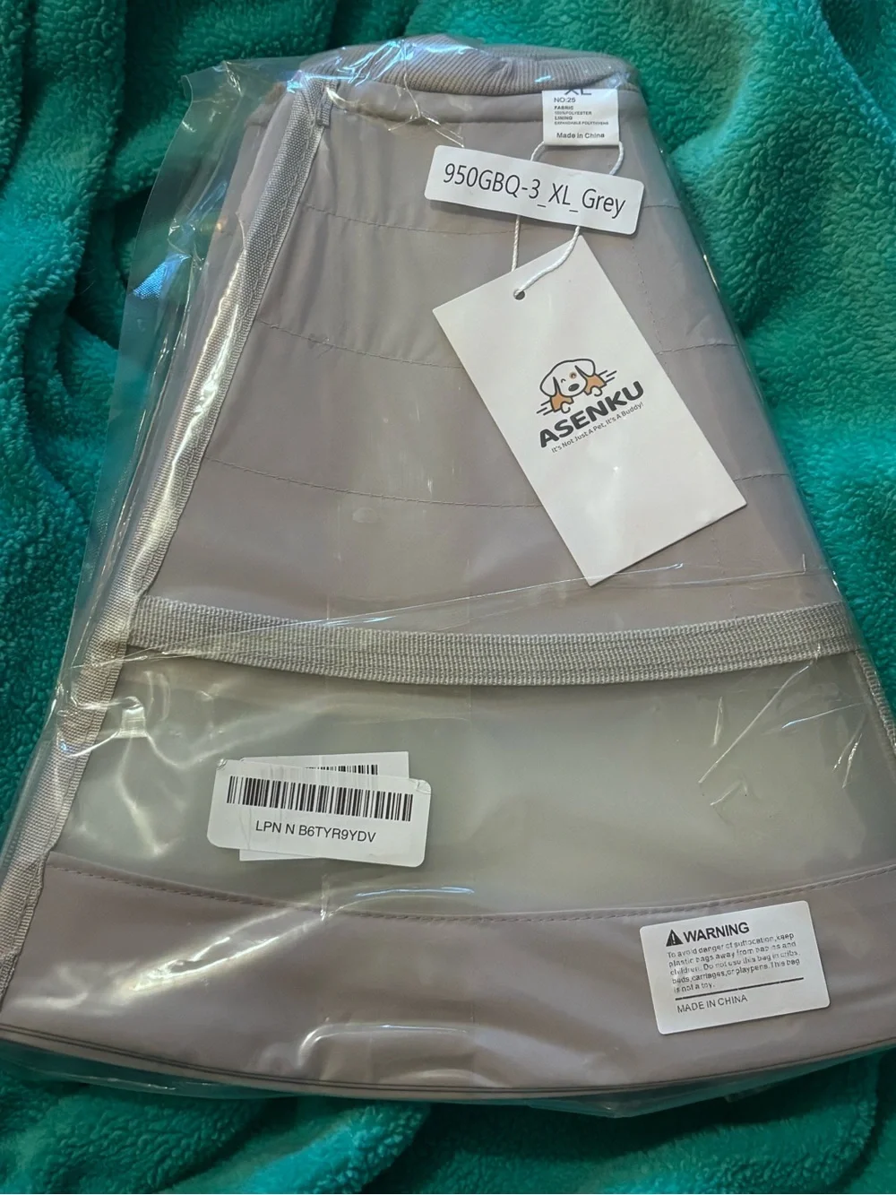 ASENKU Pet Recovery Cone for Dogs - Light Gray Adjustable Elizabethan Collar